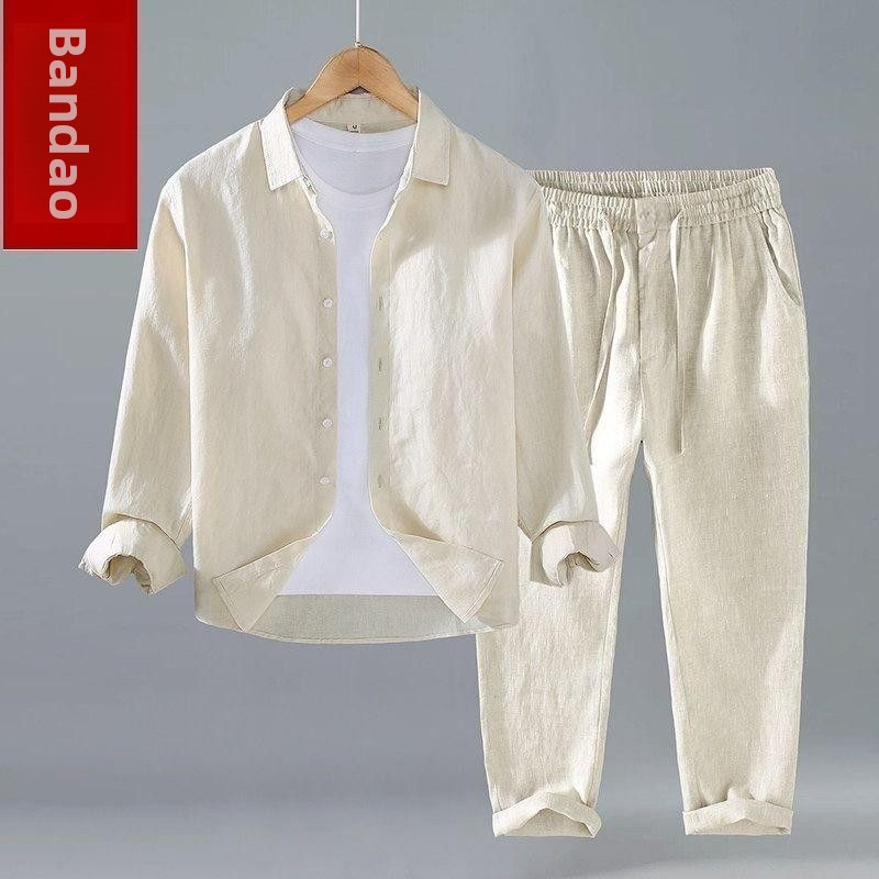 Conjunto de Dos Piezas de Cami - Mens Linen Shirt Long Sleeve reseña y precio