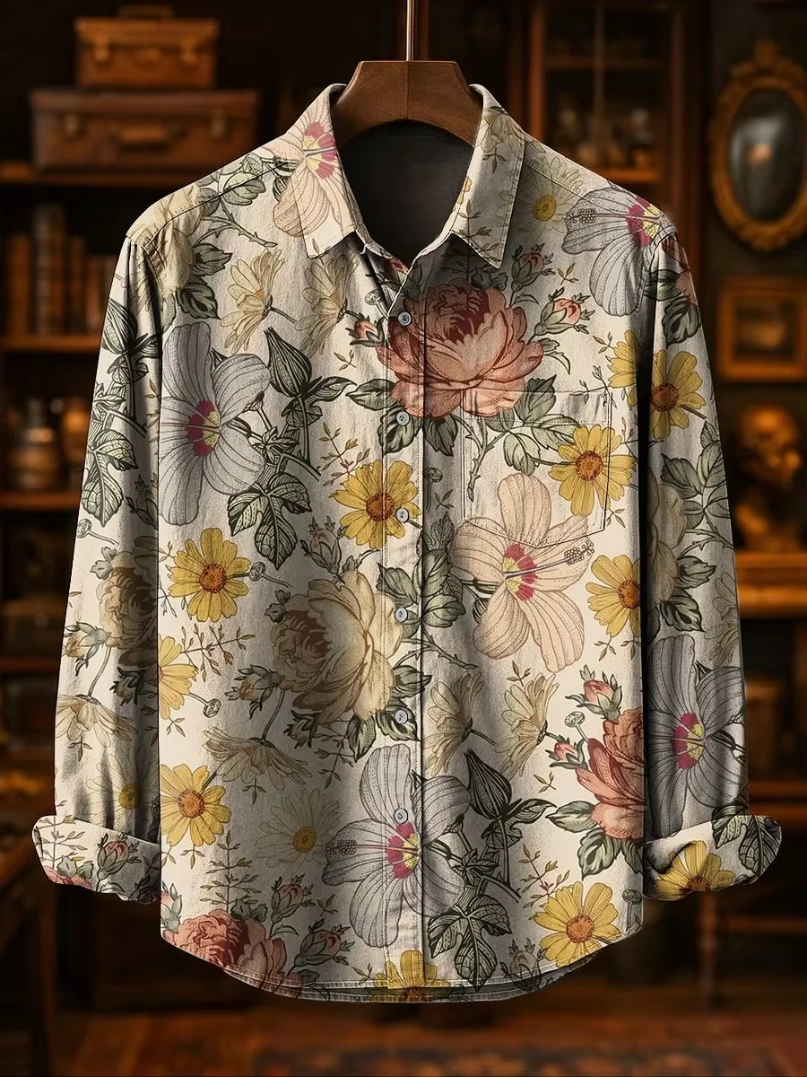 Camisa Casual de Moda para Hom - Mens Linen Shirt Long Sleeve reseña y precio