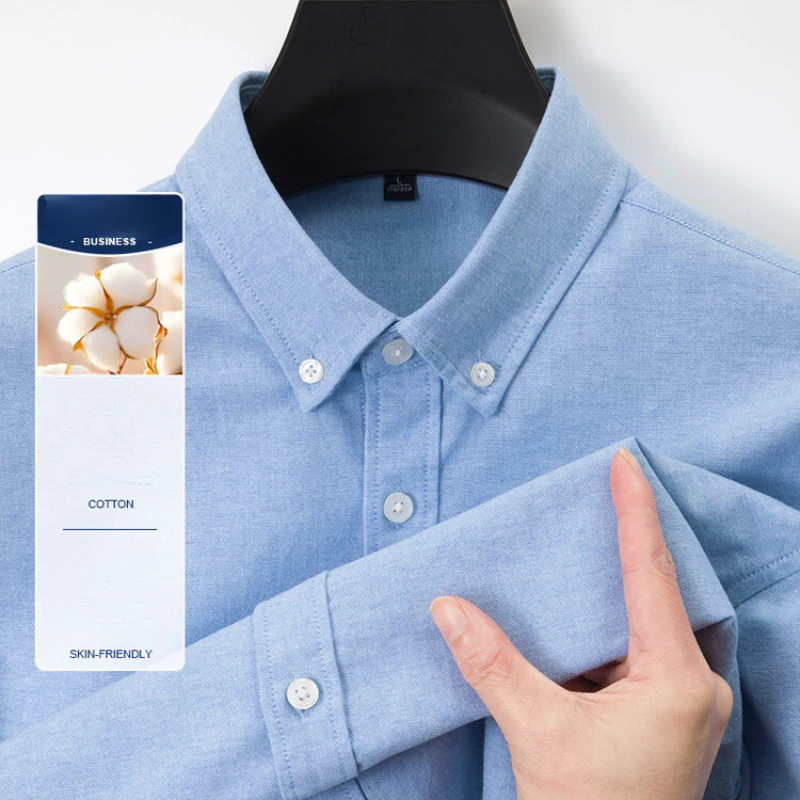 Nueva Camisa Oxford para Hombr - Oxford Cotton Casual Shirt Business reseña y precio